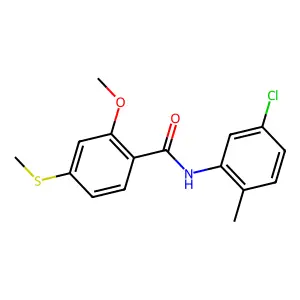 N-(5-chloro-2-methylphenyl)-2-methoxy-4-(methylsulfanyl)benzamide structure