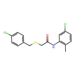 2-[(4-Chlorobenzyl)sulfanyl]-N-(5-chloro-2-methylphenyl)acetamide structure