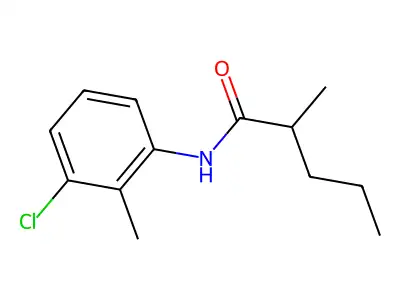 N-(3-chloro-2-methylphenyl)-2-methylpentanamide structure