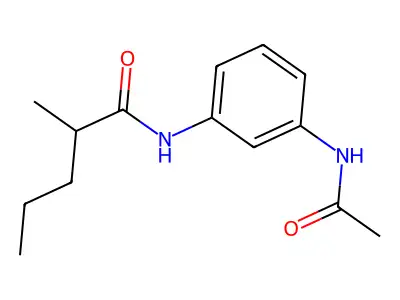 N-(3-acetamidophenyl)-2-methylpentanamide structure
