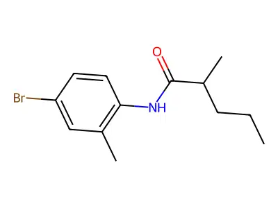 N-(4-bromo-2-methylphenyl)-2-methylpentanamide structure