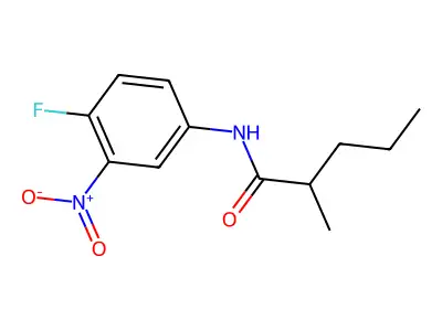 N-(4-氟-3-硝基苯基)-2-甲基戊酰胺 structure