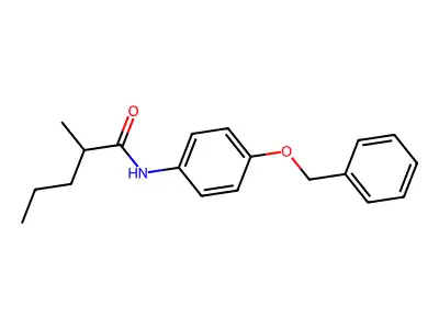 N-[4-(benzyloxy)phenyl]-2-methylpentanamide structure