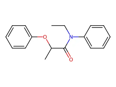N-ethyl-2-phenoxy-N-phenylpropanamide structure