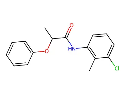 N-(3-chloro-2-methylphenyl)-2-phenoxypropanamide structure