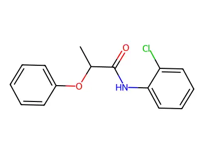 N-(2-chlorophenyl)-2-phenoxypropanamide structure