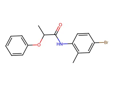 N-(4-bromo-2-methylphenyl)-2-phenoxypropanamide structure