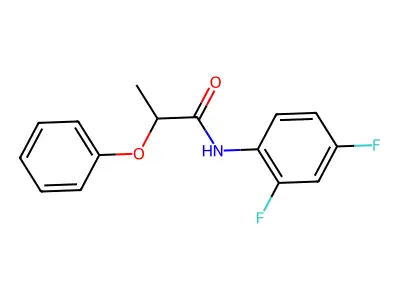 N-(2,4-difluorophenyl)-2-phenoxypropanamide structure