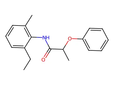 N-(2-ethyl-6-methylphenyl)-2-phenoxypropanamide structure