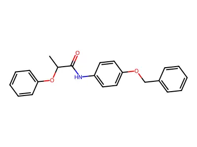 2-phenoxy-N-(4-phenylmethoxyphenyl)propanamide structure