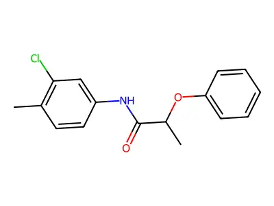 N-(3-chloro-4-methylphenyl)-2-phenoxypropanamide structure