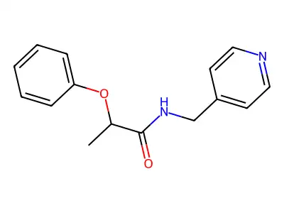 2-phenoxy-N-(pyridin-4-ylmethyl)propanamide structure