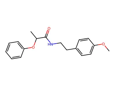 N-[2-(4-methoxyphenyl)ethyl]-2-phenoxypropanamide structure