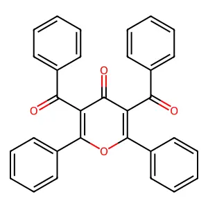 4H-Pyran-4-one, 3,5-dibenzoyl-2,6-diphenyl- structure