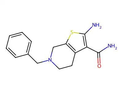 2-Amino-6-benzyl-4,5,6,7-tetrahydrothieno(2,3-c)pyridine-3-carboxamide structure