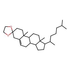 3,3-Ethylenedioxycholest-5-ene structure