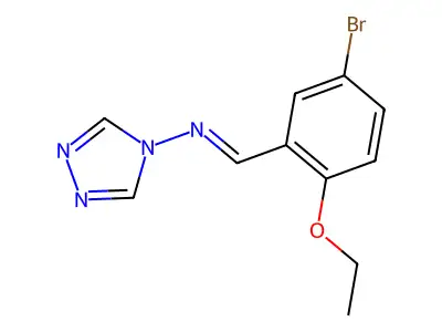 N-(5-bromo-2-ethoxybenzylidene)-N-(4H-1,2,4-triazol-4-yl)amine structure