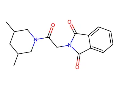 2-[2-(3,5-Dimethylpiperidin-1-yl)-2-oxoethyl]isoindole-1,3-dione structure