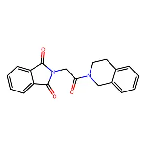 2-(2-(3,4-dihydroisoquinolin-2(1H)-yl)-2-oxoethyl)isoindoline-1,3-dione structure