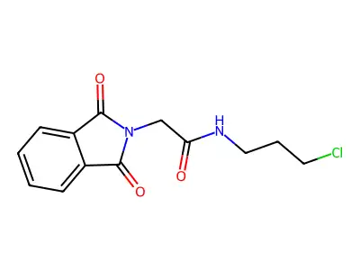 N-(3-chloropropyl)-2-(1,3-dioxo-1,3-dihydro-2H-isoindol-2-yl)acetamide structure