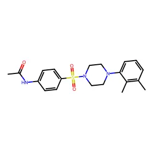 N-[4-[4-(2,3-dimethylphenyl)piperazin-1-yl]sulfonylphenyl]acetamide structure