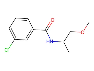 3-chloro-N-(1-methoxypropan-2-yl)benzamide structure