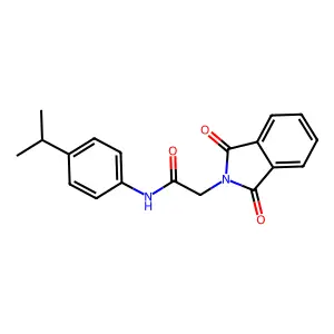 2-(1,3-dioxoisoindol-2-yl)-N-(4-propan-2-ylphenyl)acetamide structure