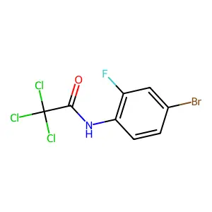 N-(4-bromo-2-fluorophenyl)-2,2,2-trichloroacetamide structure