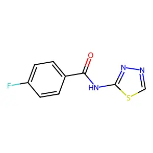 4-fluoro-N-(1,3,4-thiadiazol-2-yl)benzamide structure