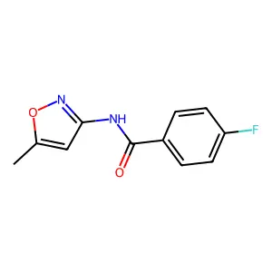 4-fluoro-N-(5-methyl-1,2-oxazol-3-yl)benzamide structure