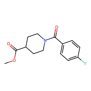 Methyl1-(4-fluorobenzoyl)piperidine-4-carboxylate structure