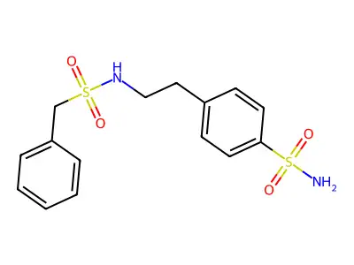 4-[2-(Benzylsulfonylamino)ethyl]benzenesulfonamide structure