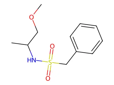 N-(1-methoxypropan-2-yl)-1-phenylmethanesulfonamide structure