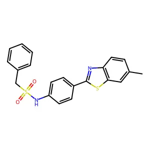N-[4-(6-methyl-1,3-benzothiazol-2-yl)phenyl]-1-phenylmethanesulfonamide structure