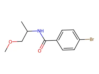 4-bromo-N-(1-methoxypropan-2-yl)benzamide structure