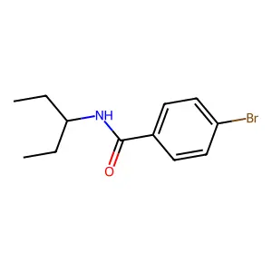 4-bromo-N-(pentan-3-yl)benzamide structure