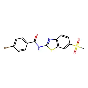 4-bromo-N-(6-(methylsulfonyl)benzo[d]thiazol-2-yl)benzamide structure