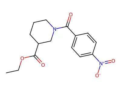 Ethyl 1-(4-nitrobenzoyl)piperidine-3-carboxylate structure