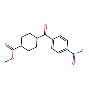 Methyl 1-(4-nitrobenzoyl)piperidine-4-carboxylate structure