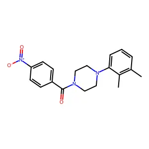 [4-(2,3-Dimethylphenyl)piperazin-1-yl]-(4-nitrophenyl)methanone structure