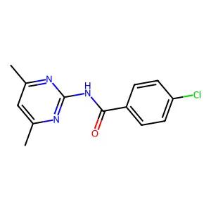 4-chloro-N-(4,6-dimethylpyrimidin-2-yl)benzamide structure