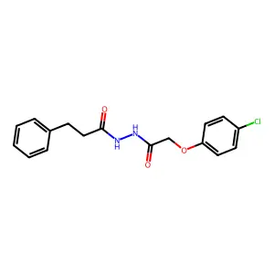 N'-[(4-chlorophenoxy)acetyl]-3-phenylpropanehydrazide structure