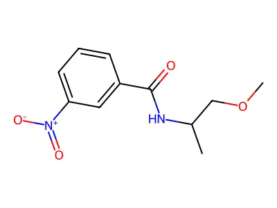 N-(1-methoxypropan-2-yl)-3-nitrobenzamide structure