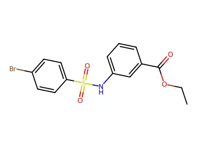 Ethyl 3-[(4-bromophenyl)sulfonylamino]benzoate structure