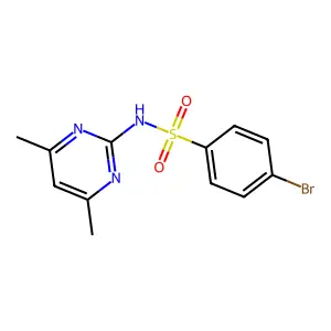 4-bromo-N-(4,6-dimethyl-2-pyrimidinyl)benzenesulfonamide structure