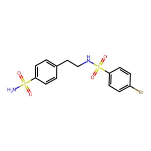 4-[2-[(4-Bromophenyl)sulfonylamino]ethyl]benzenesulfonamide structure