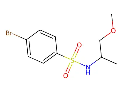 4-bromo-N-(1-methoxypropan-2-yl)benzenesulfonamide structure
