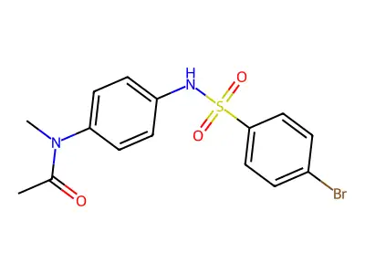 N-(4-{[(4-bromophenyl)sulfonyl]amino}phenyl)-N-methylacetamide structure