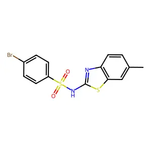 4-bromo-N-(6-methyl-1,3-benzothiazol-2-yl)benzenesulfonamide structure