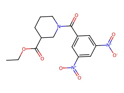 Ethyl 1-(3,5-dinitrobenzoyl)piperidine-3-carboxylate structure